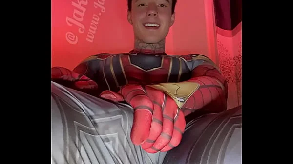 Jakipz Strokes His Massive Cock In Super Hero Costumes Before Shooting A Huge Load