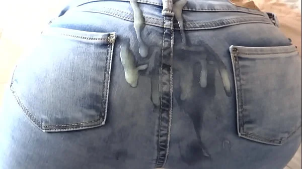 First time that stepson cums in my ass with jeans on, his huge cock fills me with milk