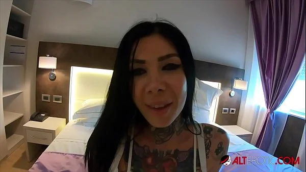 Big tit tattooed sex fiend Megan Inky gets a creampie