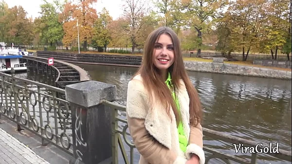 Pickup of a young Ukrainian girl and her quality blowjob. Elle Rose with Vira Gold