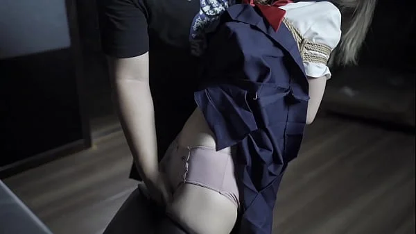 象人定拍【嗷嗷 高考复习遭遇歹徒】噩梦！JK 校服 帆布鞋 玩湿内内