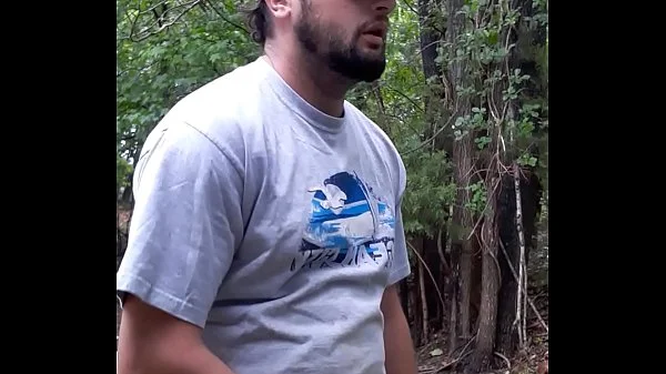 Soft to hard, outdoors, huge cock. Rainy day.