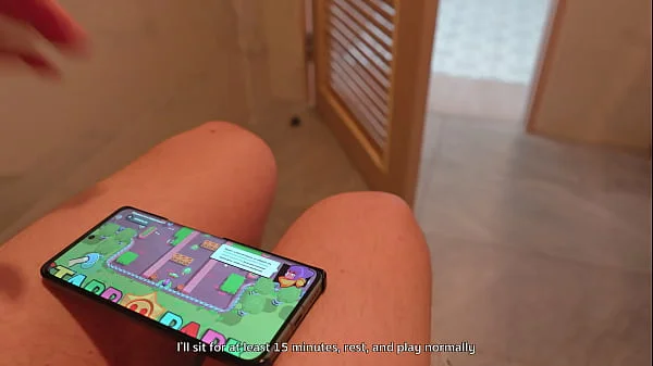 Husband plays Brawl Stars while Janitor Fucks Bandage Wife's Tight Pussy Hard