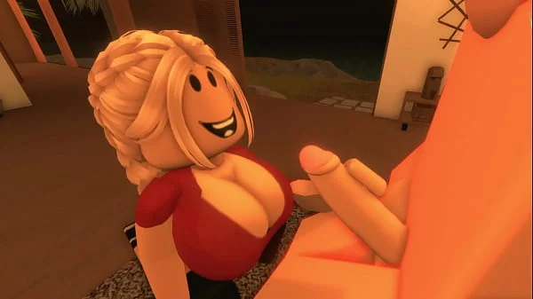 Roblox girl sucking a small cock of his royal boyfriend