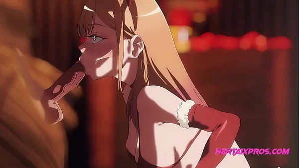 Hot Blonde Marin Dressed as a Bunny Gives Blowjob then Gets Creampied - Uncensored Cartoon