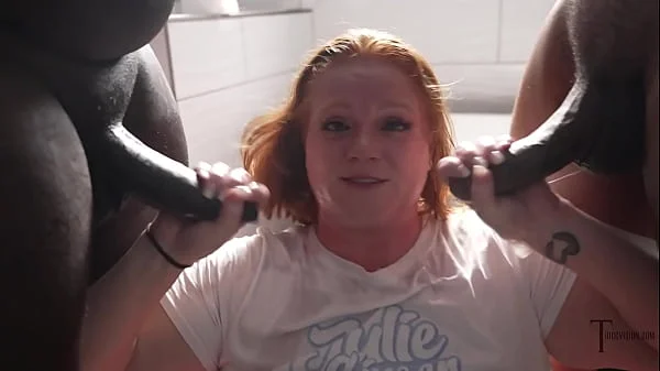 Slutty RedHead SSBBW JULIE GONGER GETS BBC BUKKAKE BLOWBANG