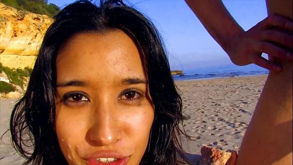 Exotic Beauty With Big Tits On The Beach