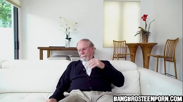 Cute teen gets spanked by her horny grandpa