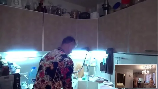 Husband prepares lunch not sees as wife slut Fucks with his friend