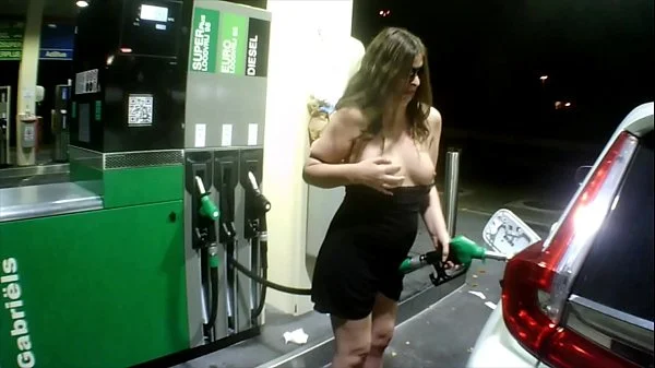 Flashing at the gas station