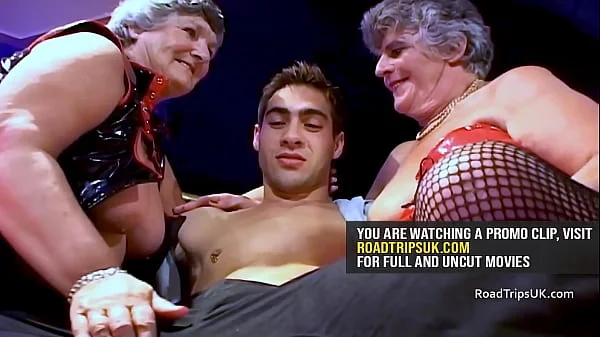 Two old grannies get drilled by y. guys