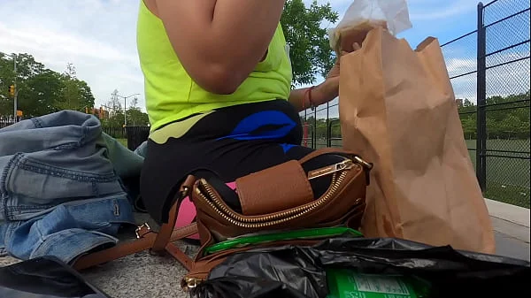 Wife no bra side boobs with pierced nipples in public flashing