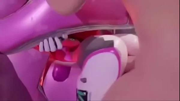 D.va gets stuck in mech and gets fucked