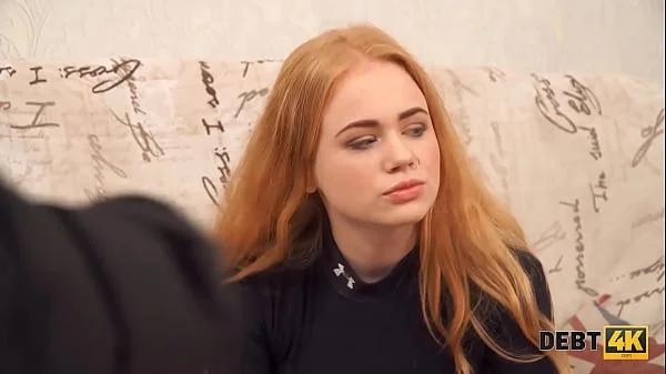 DEBT4k. Girl has no money to pay a debt and the collector fucks her
