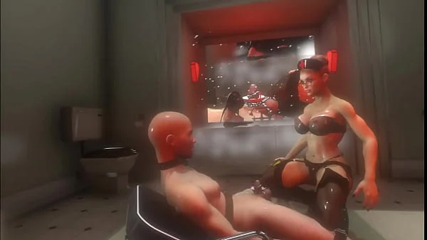 Citor3 3D SFM VR Sex Game Huge tits latex mistress electro stimulation precum riding and milking