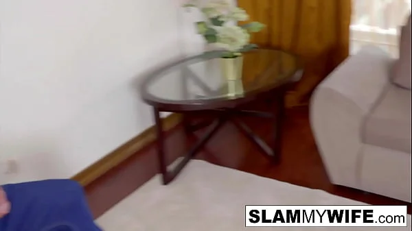 Exotic slut takes a big dick with her husband in the room