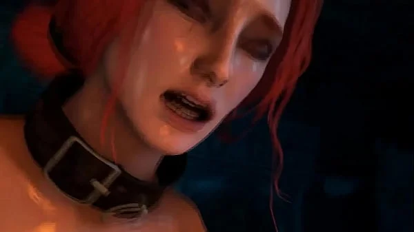 Witcher Porn - Redhead Shemale Triss Merigold fucks Girl In Pussy/Anal and Cum inside - 3d Futanari