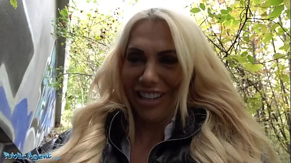 Public Agent Blonde Aussie Tori Cummings fucked on the office stairs