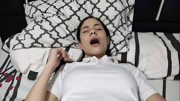 Stepfather fucks his sch0olgirl stepdaughter when he sees her alone in her room
