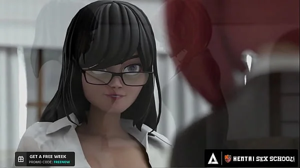 HENTAI SEX UNIVERSITY - Perfect Tits Futanari Babe CREAMPIES Hentai MILF Principal!