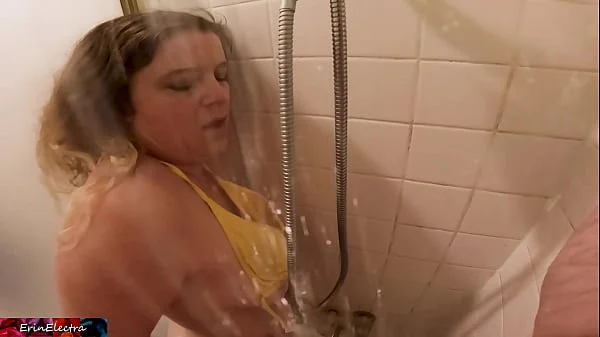 Stepmom shares a shower with stepson
