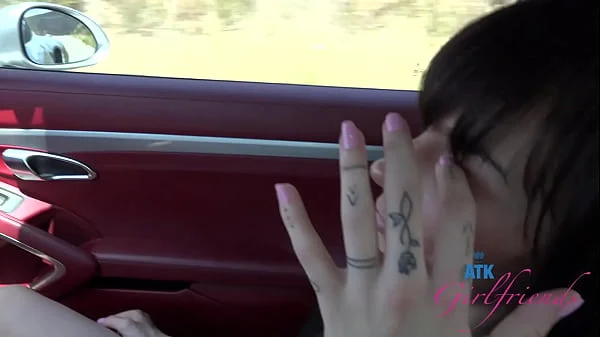 Naughty car ride with Emma Jade playing with her pussy and getting roadhead (POV GFE)