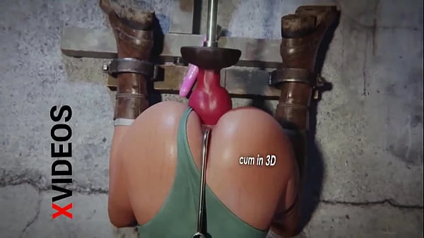 Sex machine fucked hard this 3D girl in her ass